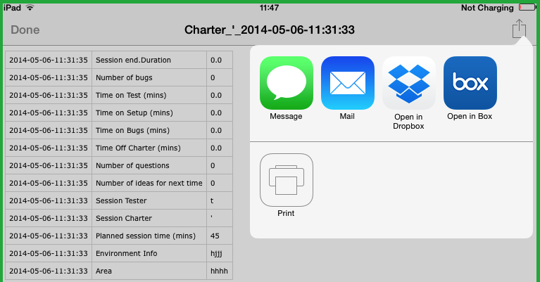 session sharing with iTester